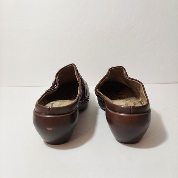 Easy Spirit ESCalvert Women's 7W Brown Leather Slip On Clog / Mule - Picture 5 of 9